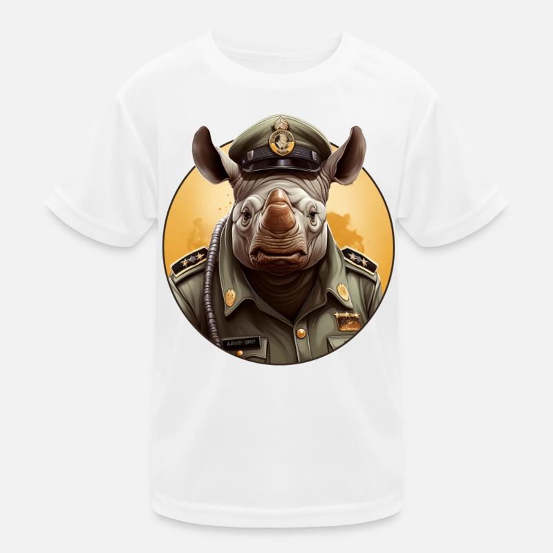 Nashorn Polizei Kinder Funktions-T-Shirt