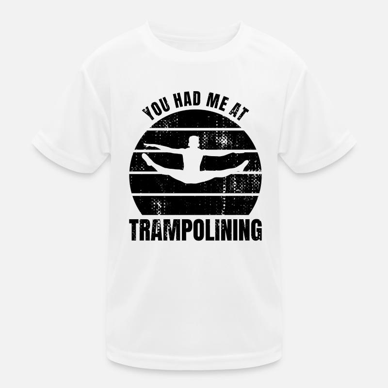 Trampolinist Spruch Kinder Funktions-T-Shirt