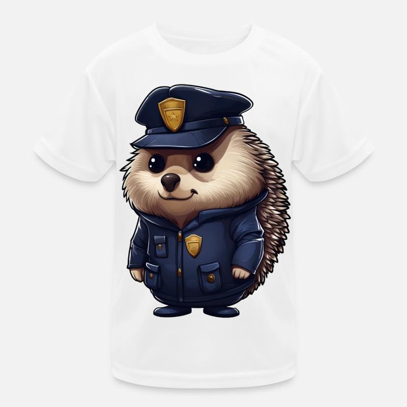 Igel Polizei Kinder Funktions-T-Shirt