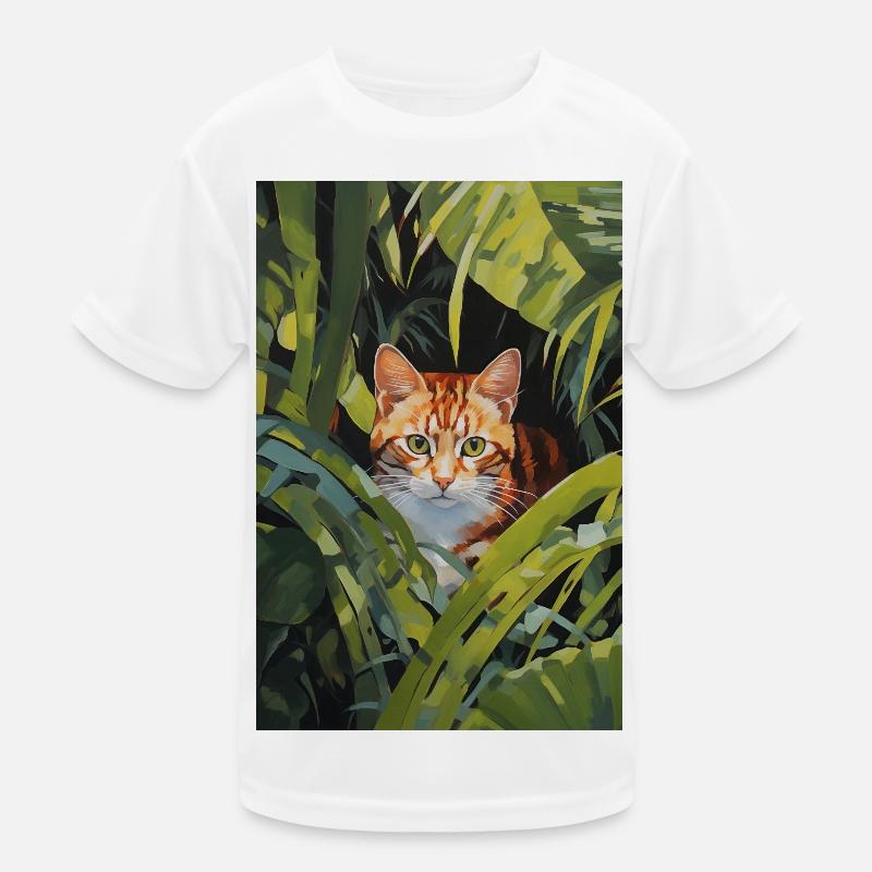Illustration de chat roux mignon T-shirt sport Enfant