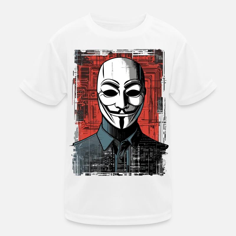 Anonymous Mask Kids Functional T-Shirt