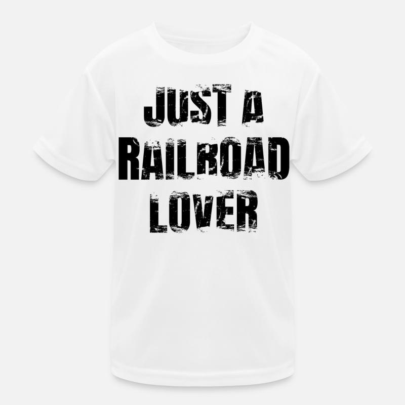 Nur ein Eisenbahnliebhaber Kinder Funktions-T-Shirt