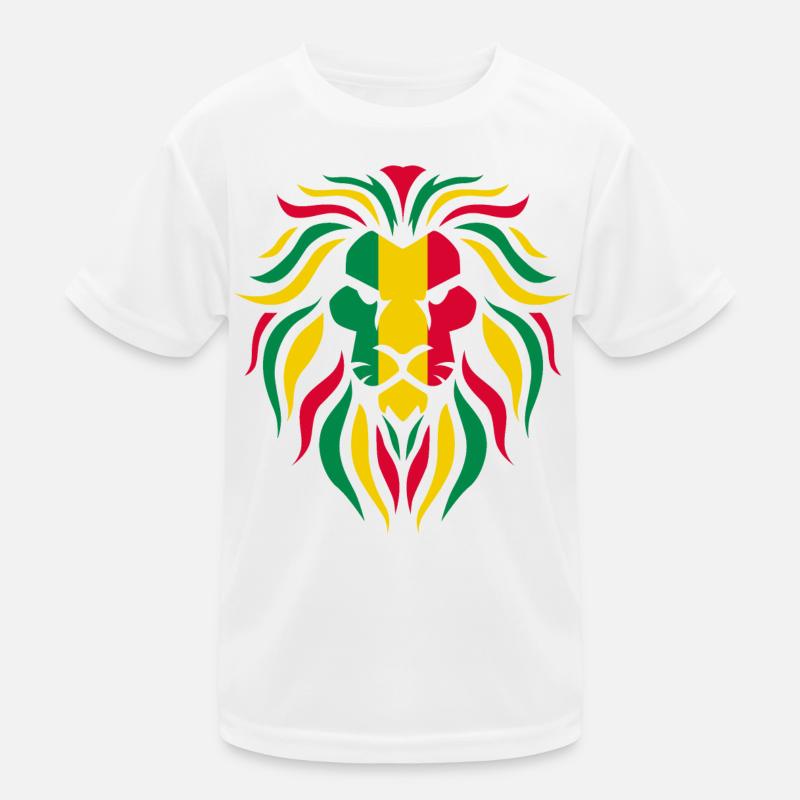 Reggae Rasta Löwe Kinder Funktions-T-Shirt