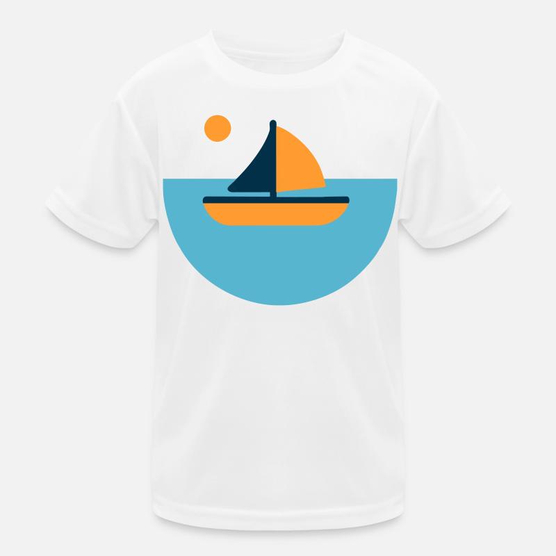 Segelbåt Funktions-T-shirt barn