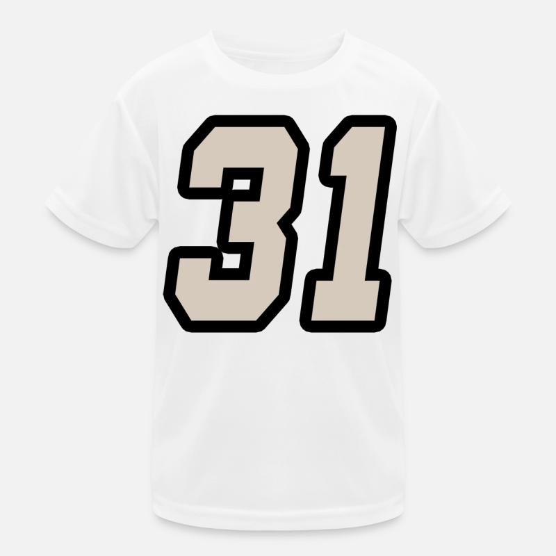 Nummer einunddreißig 31 Kinder Funktions-T-Shirt