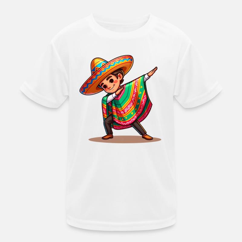 Mexican Poncho Costume Making the Dab. Kids Functional T-Shirt