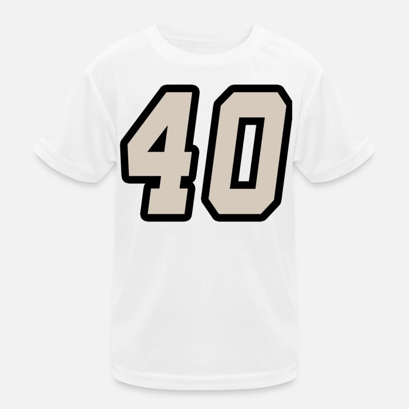 Nummer vierzig 40 Kinder Funktions-T-Shirt