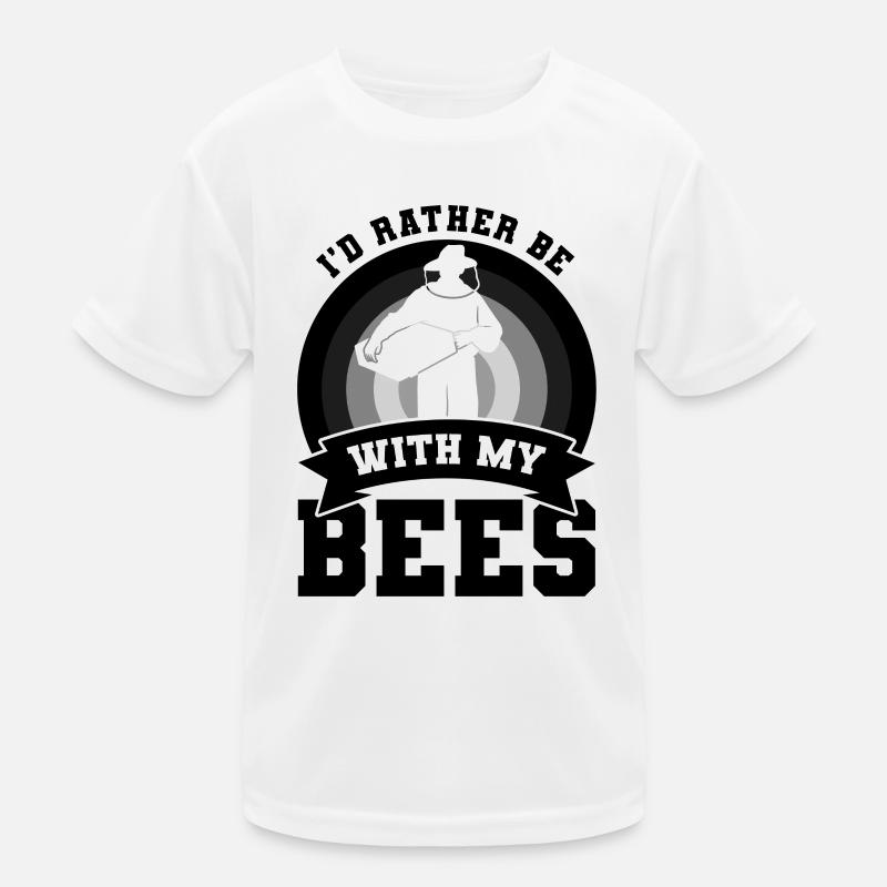 I'd Rather Be With My Bees Kids Functional T-Shirt