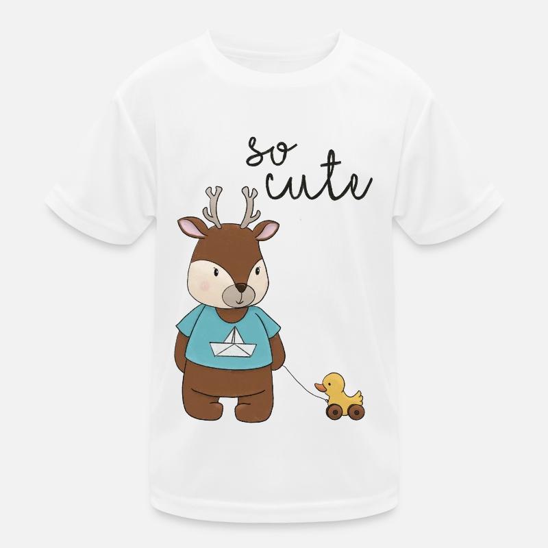 So Cute – Reh mit Entchen 🦌💛 Kinder Funktions-T-Shirt