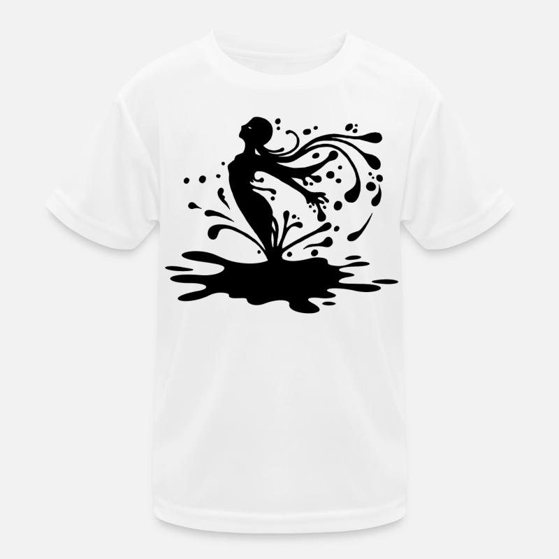 Silhouette and Indian ink Kids Functional T-Shirt