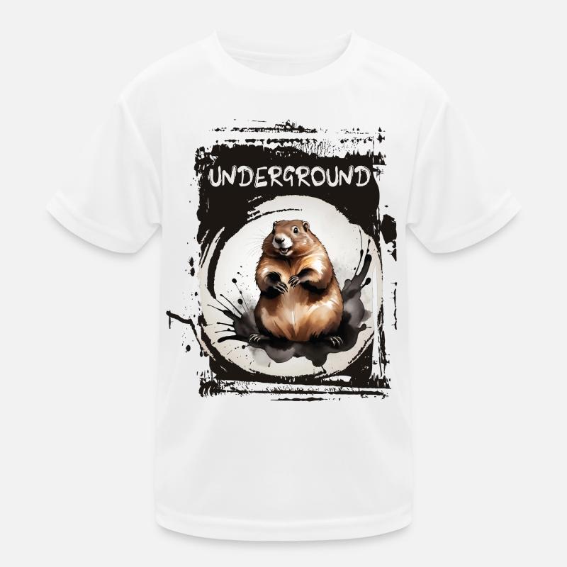 Underground Murmeltier Kinder Funktions-T-Shirt