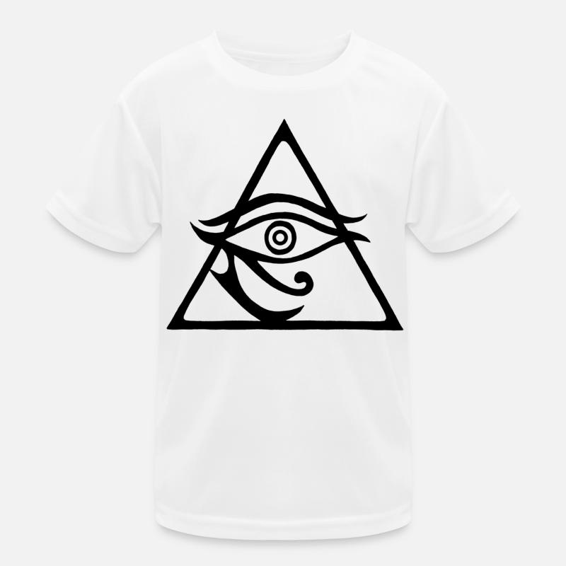 Die schwarze Pyramide des Gottes Horus Kinder Funktions-T-Shirt
