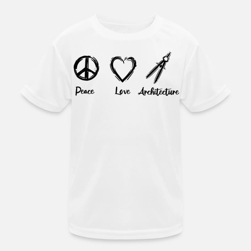 Peace Love Architecture Kids Functional T-Shirt