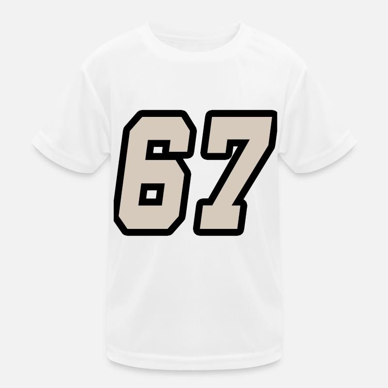 Nummer siebenundsechzig 67 Kinder Funktions-T-Shirt