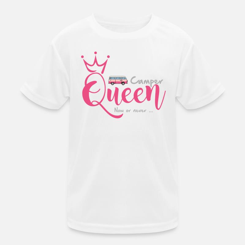 Camper Queen - Kids Functional T-Shirt - white