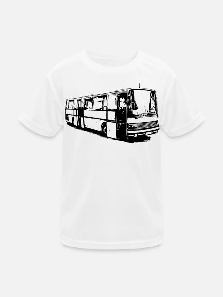 Setra Bus Setra S215 UL - Kinder Funktions-T-Shirt - Weiß - Vorne