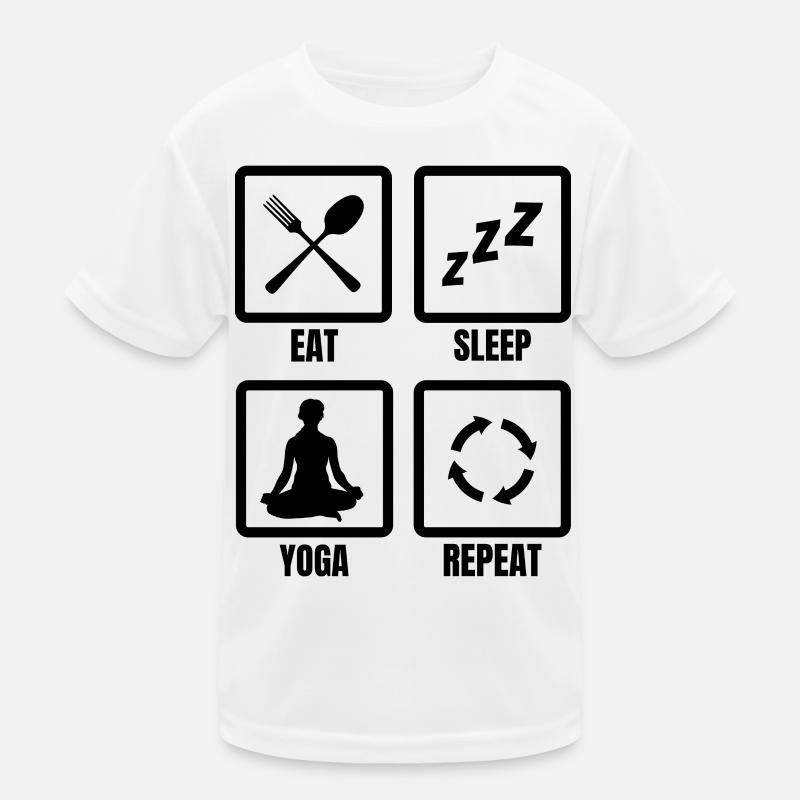 Yoga Routine Kinder Funktions-T-Shirt