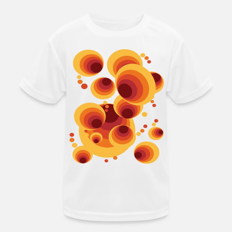 Abstract Gradient Polka Dots Kids Functional T-Shirt