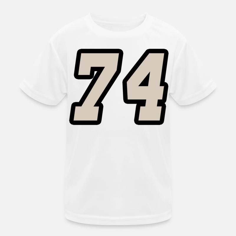 Nummer vierundsiebzig 74 Kinder Funktions-T-Shirt