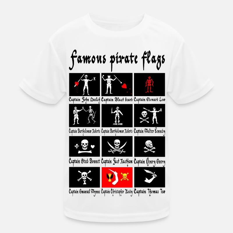 Pirates célèbres et leurs drapeaux T-shirt sport Enfant