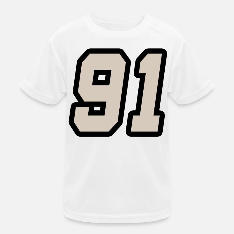 Nummer einundneunzig 91 Kinder Funktions-T-Shirt