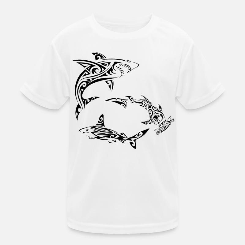 Polynesian Black Sharks Kids Functional T-Shirt