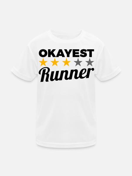 Lustiger Läufer - Kinder Funktions-T-Shirt - Weiß - Vorne