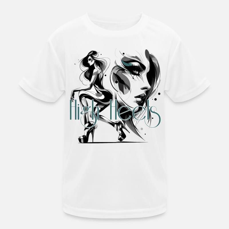 High Heels Highheels Schuhe Model Geschenk Kinder Funktions-T-Shirt