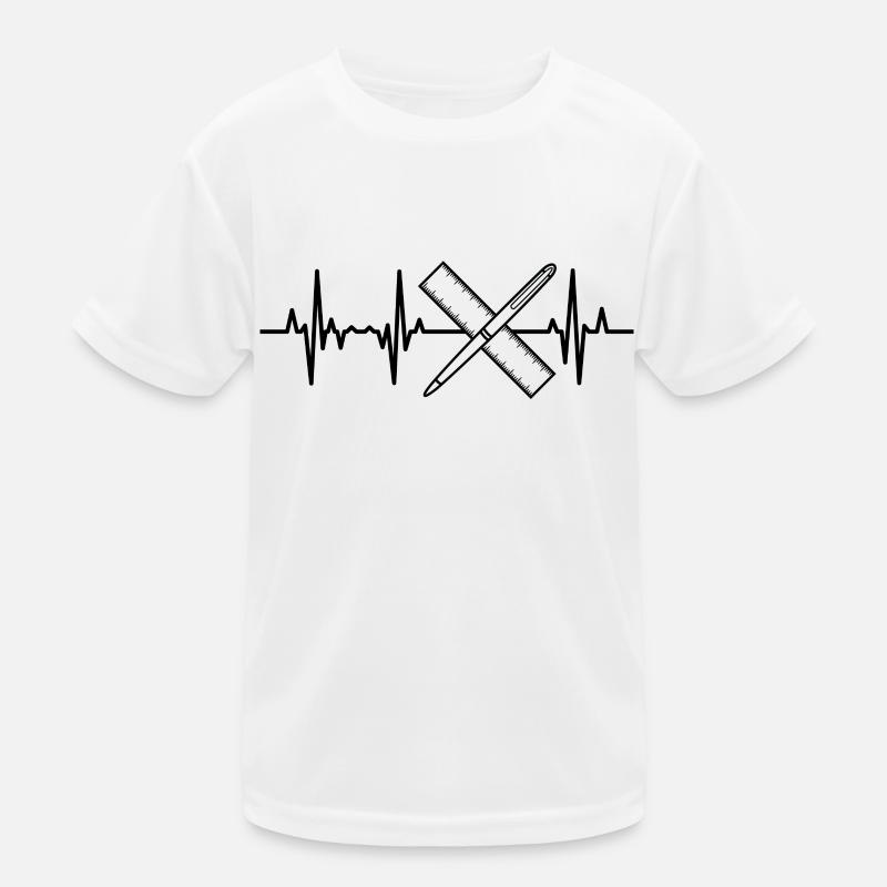 Pen and ruler pulse rate Kids Functional T-Shirt