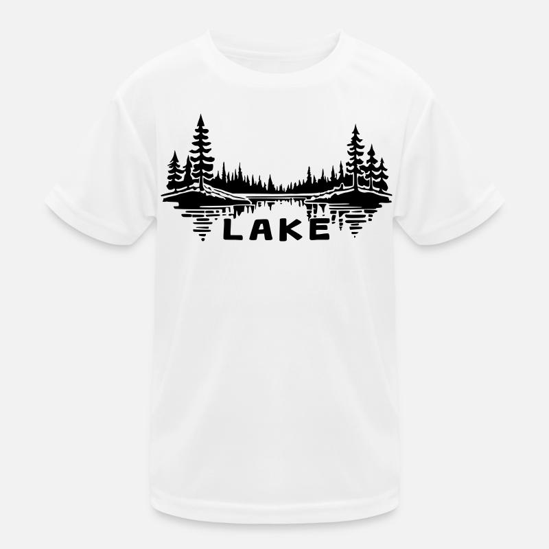 Lake Reflection [Black] Kids Functional T-Shirt