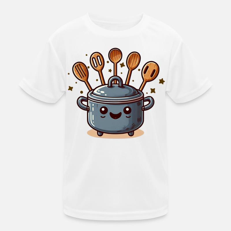 Cute Cooking Pot Cook Kids Functional T-Shirt