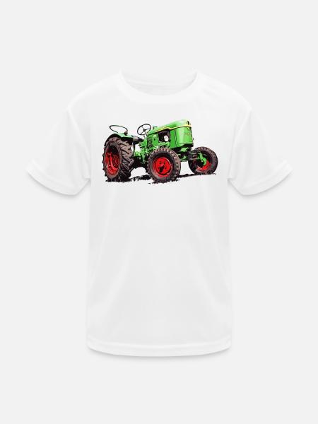 Alter Deutz Traktor D25 - Kinder Funktions-T-Shirt - Weiß