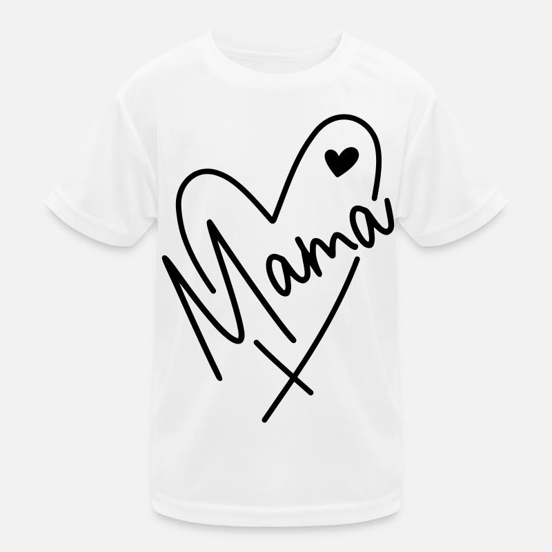 Mama Herz  Kinder Funktions-T-Shirt