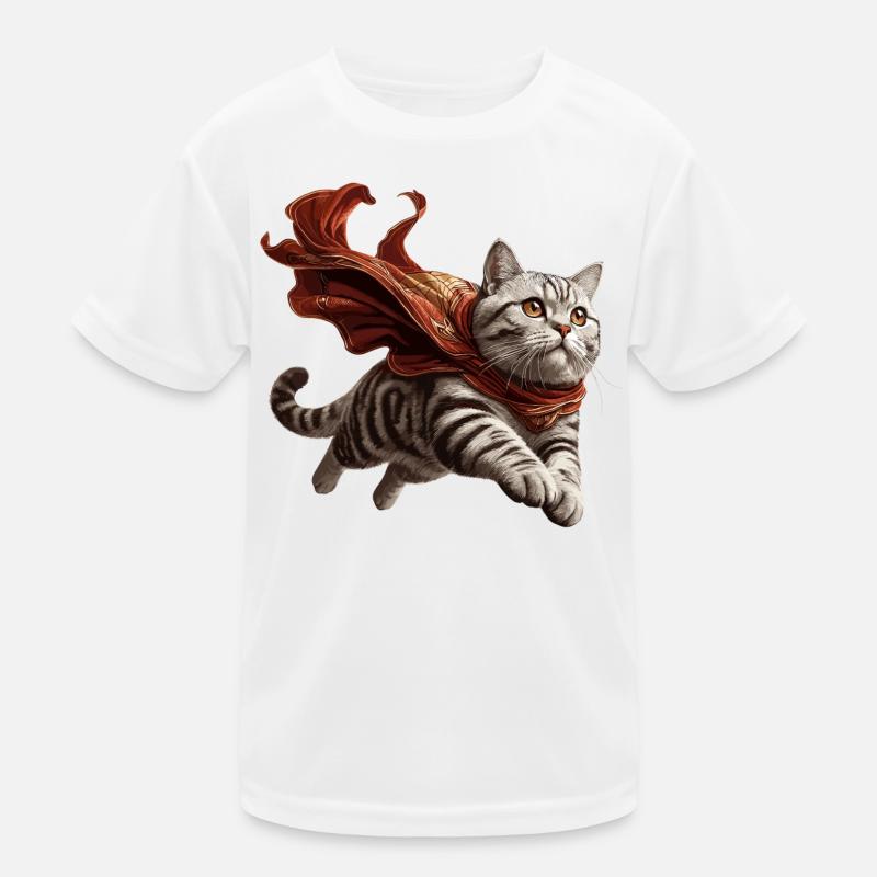 Super Katze Britisch Kurzhaar BKH getigert Kinder Funktions-T-Shirt