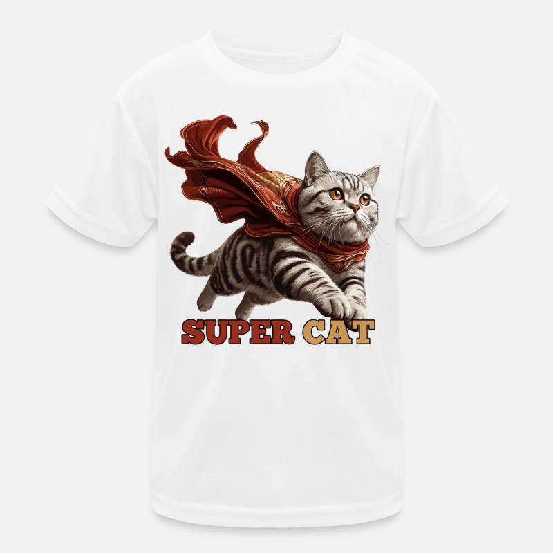 Super Katze Britisch Kurzhaar BKH getigert Kinder Funktions-T-Shirt