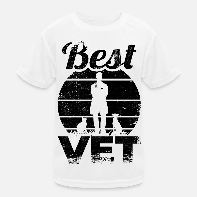 Bester Tiermediziner Kinder Funktions-T-Shirt
