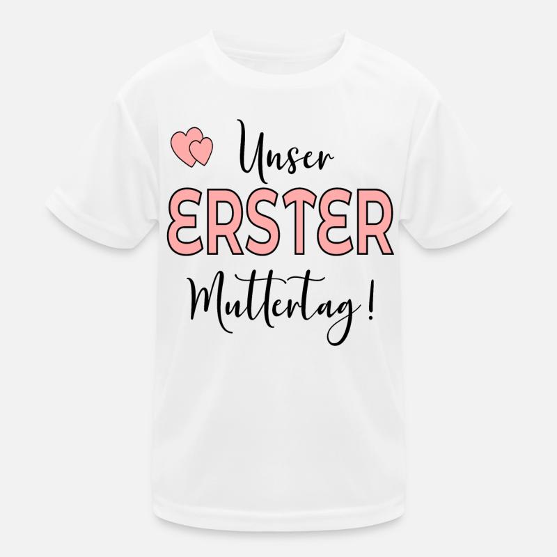 UNSER ERSTER MUTTERTAG BABY MAMA Kinder Funktions-T-Shirt
