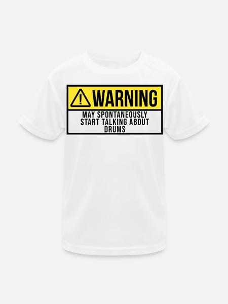 Drummer Drummer Drummer - Kids Functional T-Shirt - white - Front