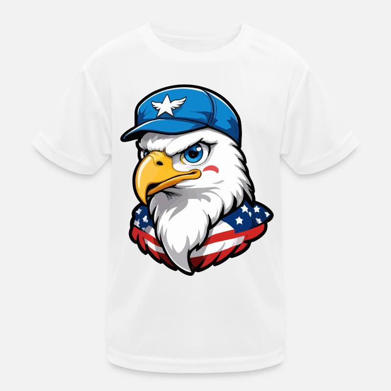 USA Aviator Eagle Kids Functional T-Shirt