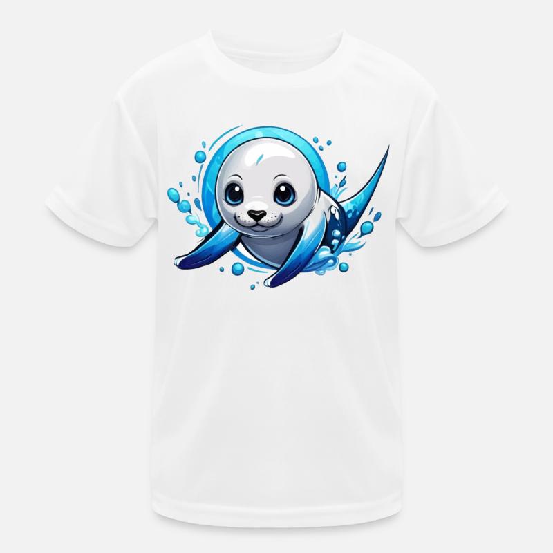 Scellé | Un bébé phoque dans la mer T-shirt sport Enfant