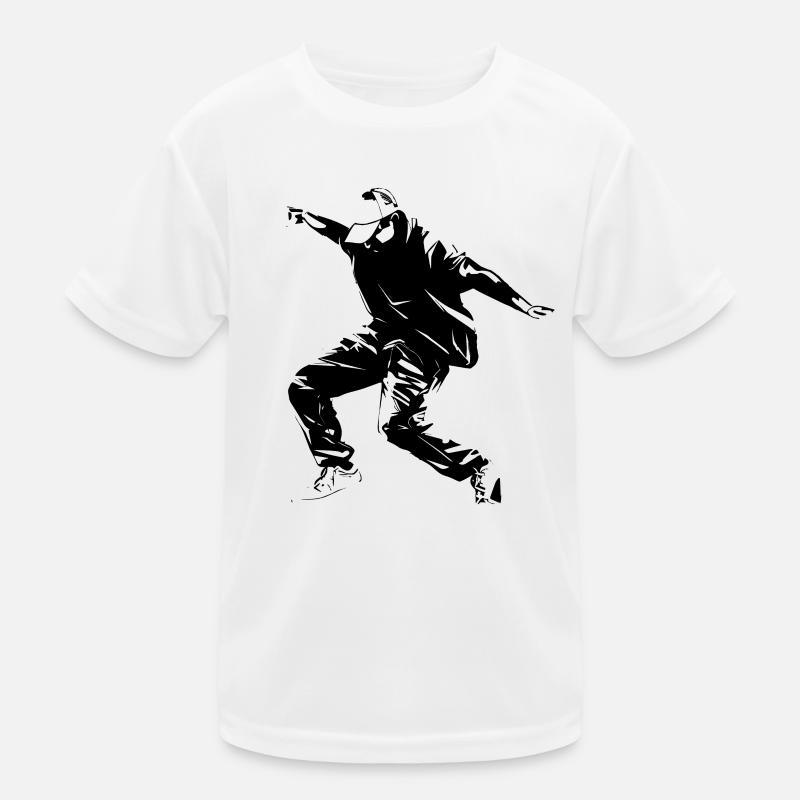 Graphismes de breakdance - T-shirt sport Enfant - blanc