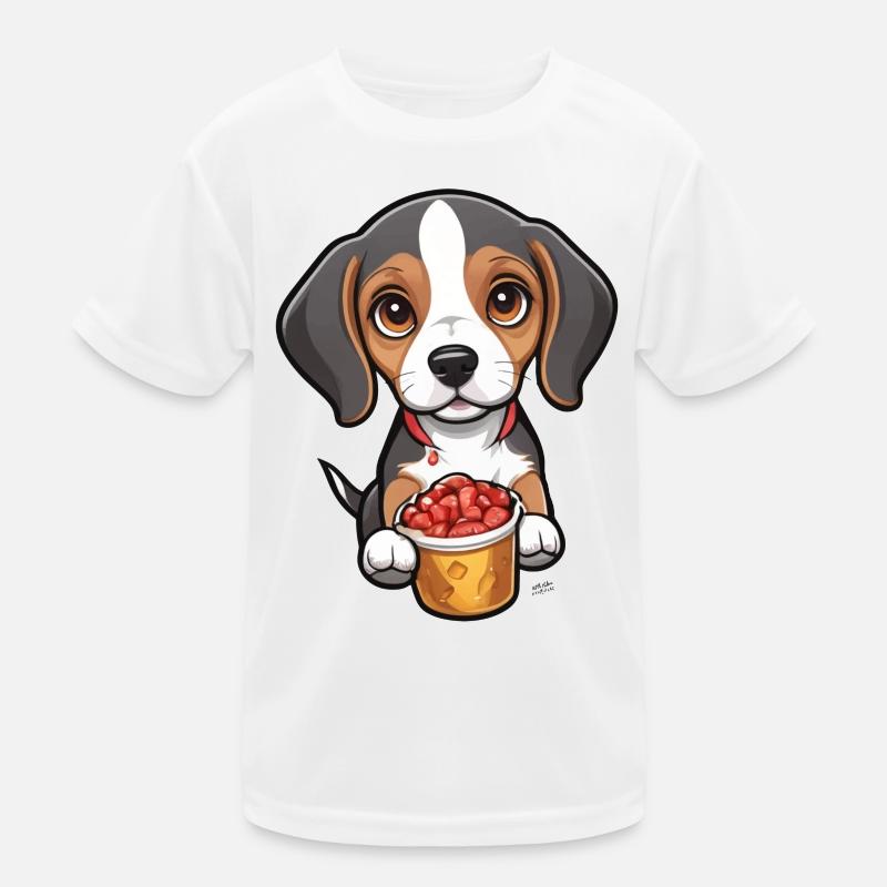 Tiny Beagle Pup Kids Functional T-Shirt