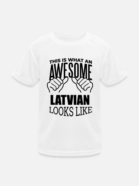 Latvia Latvia Latvia - Kids Functional T-Shirt - white