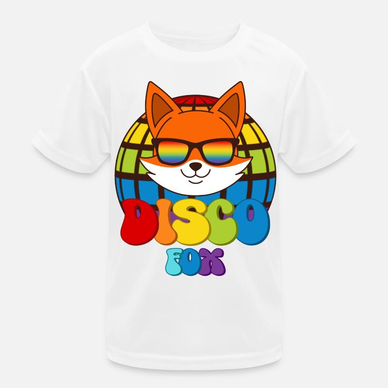 Disco Fox Discokugel Fuchs Sonnenbrille Discofox Kinder Funktions-T-Shirt
