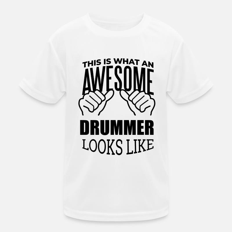 Schlagzeuger Kinder Funktions-T-Shirt
