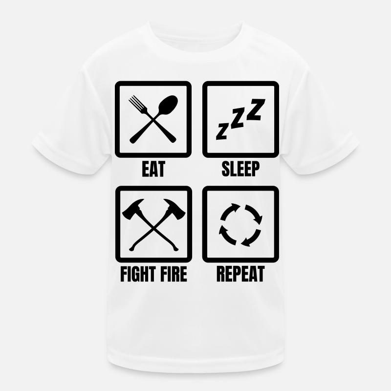 Firefighter Daily Routine Kids Functional T-Shirt