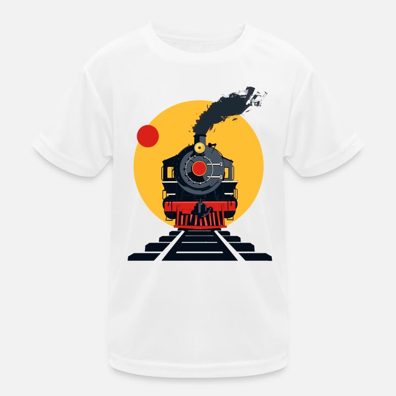 Railway Drawing Kids Functional T-Shirt