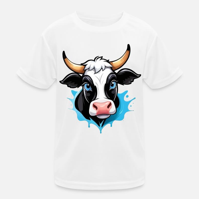 Cow in comic style Kids Functional T-Shirt