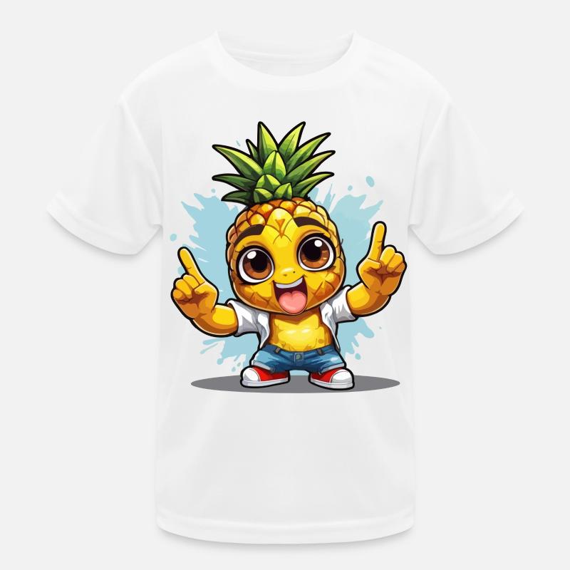 Pineapple with a good mood Kids Functional T-Shirt