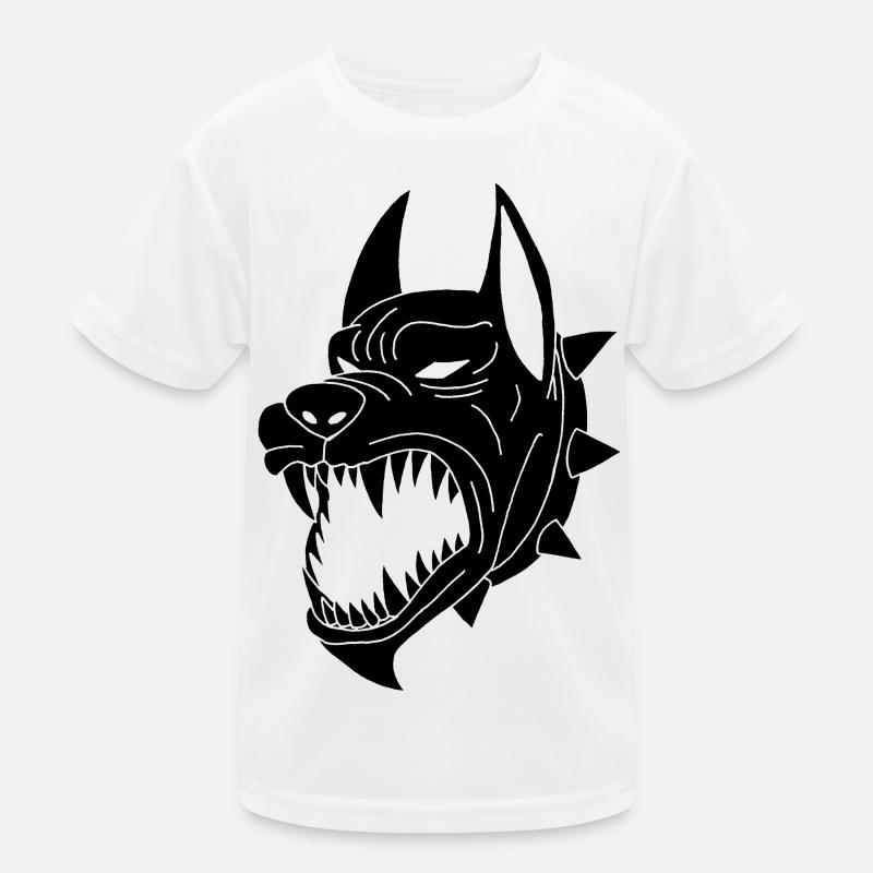 Schwarzer Hund der Unterwelt Kinder Funktions-T-Shirt